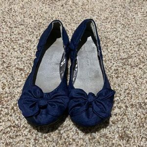Chinese Laundry blue ballet flats, 7.5
